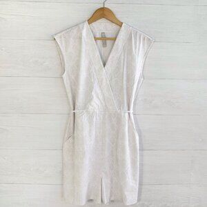 Athleta Marlow Printed Romper Pearl White Python v-neck sleeveless romper, Small